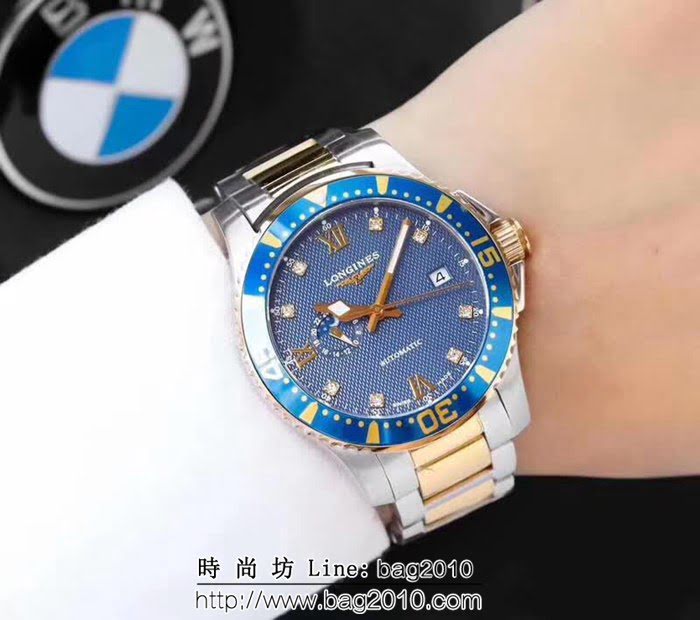 LONGINES浪琴 康卡斯潛水星辰月相系列 高端機械男表 WSS0469